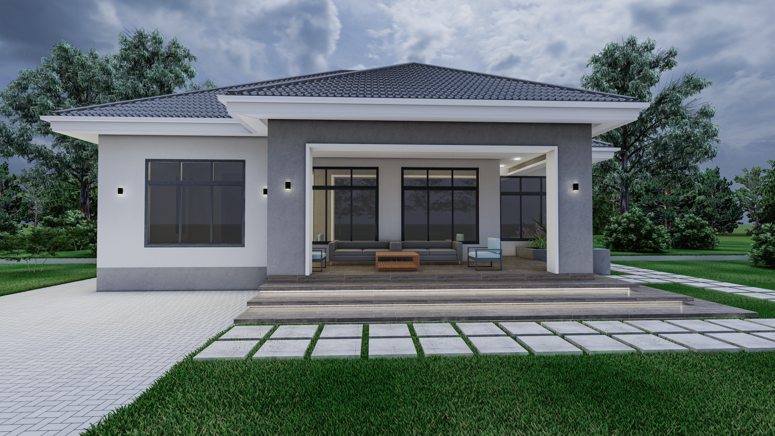 Three Bedrooms Pitched Home