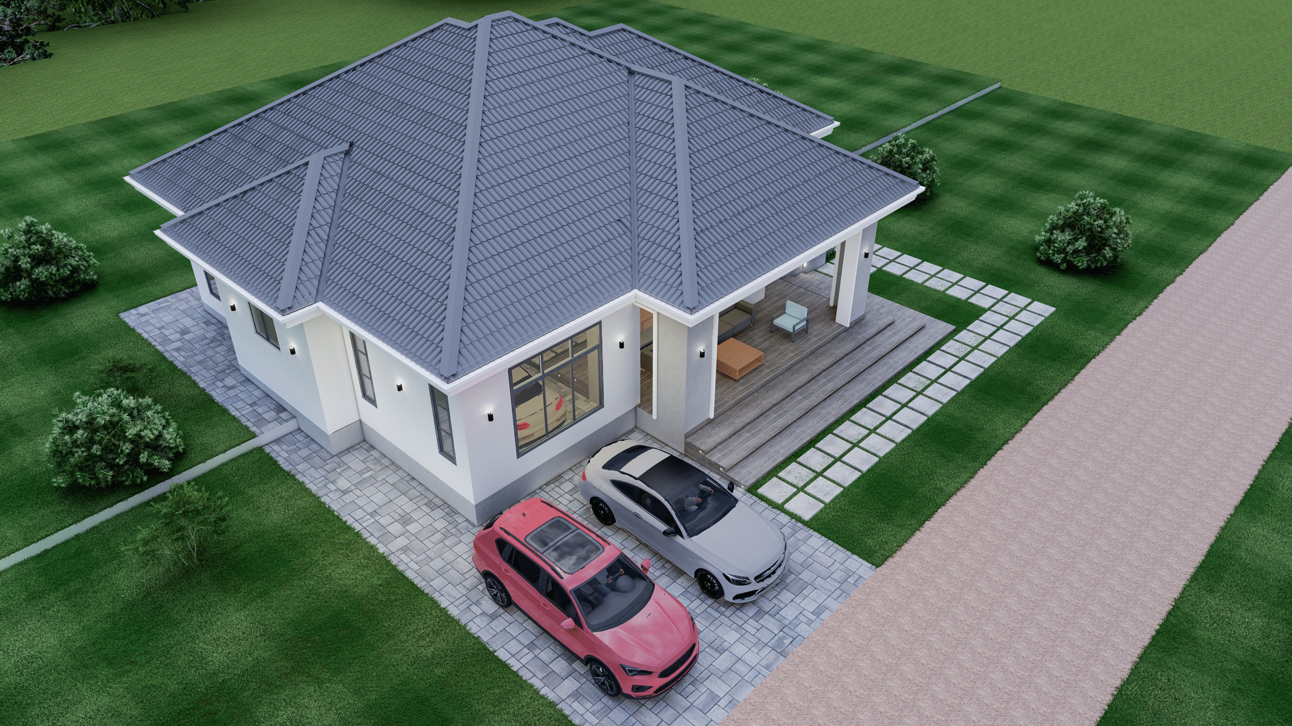 Three Bedrooms Pitched Home