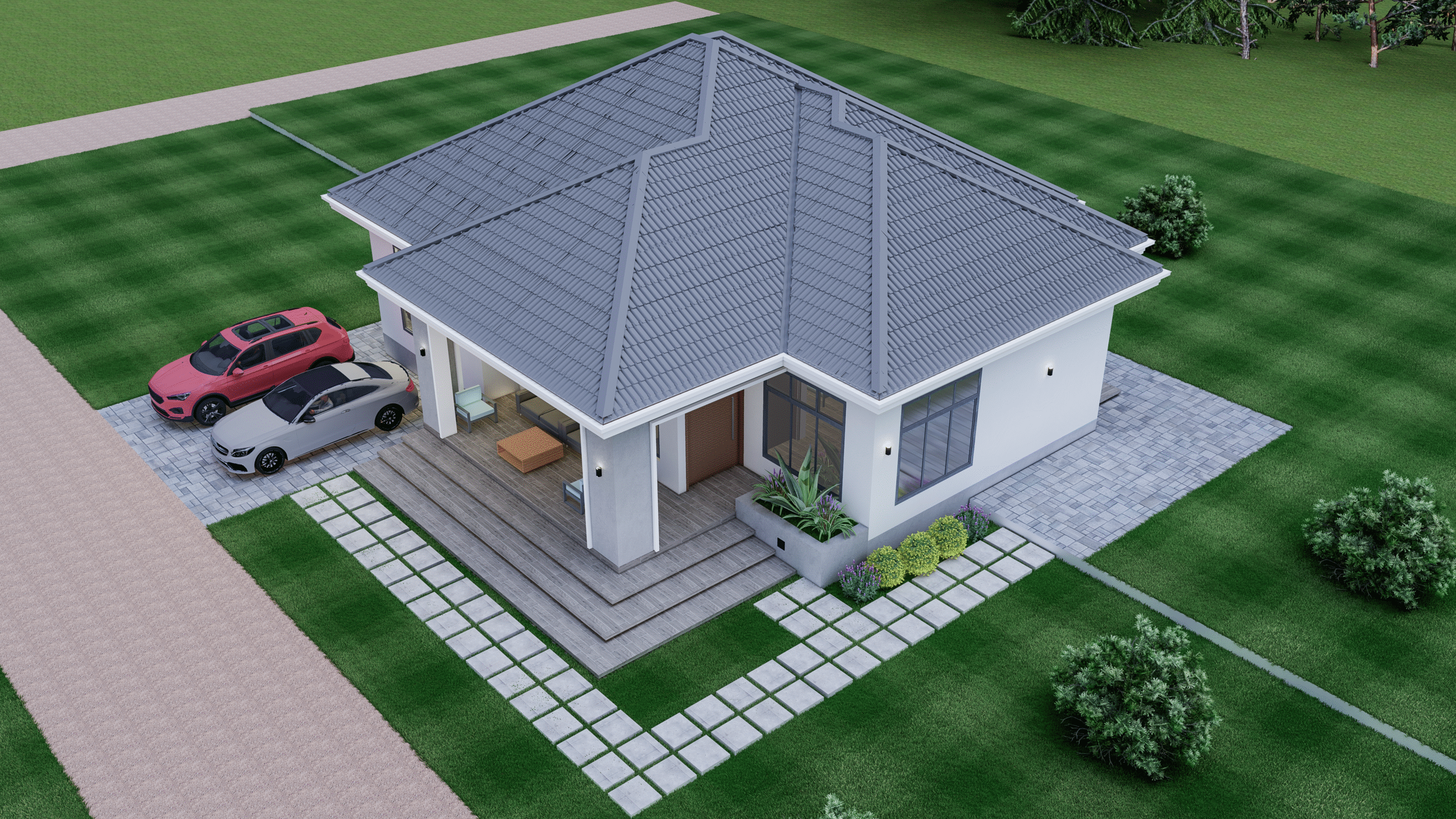 Three Bedrooms Pitched Home